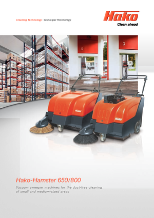 Hand-controlled Sweepers Hako Hamster 650 E