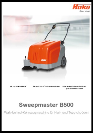 Elle kontrol edilen süpürücüler Hako Sweepmaster B 500
