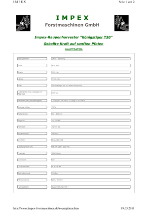 Biçerdöverler Impex Königstiger T 30 Gigant