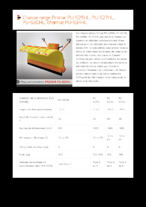 Highway Snowploughs Pronar PU-S30HL 