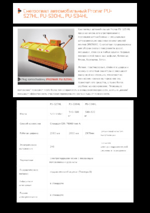 Karayolu kar çarpması Pronar PU-S30HL 