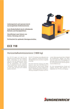 Order Pickers & Cherry Picker Forklifts Jungheinrich ECE 118