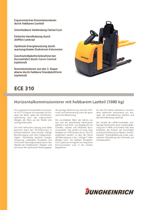 Sipariş Seçiciler Jungheinrich ECE 310
