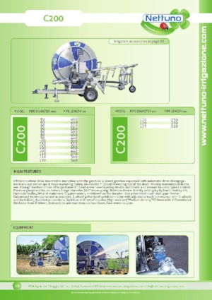 Hose reels Nettuno C200 125/220