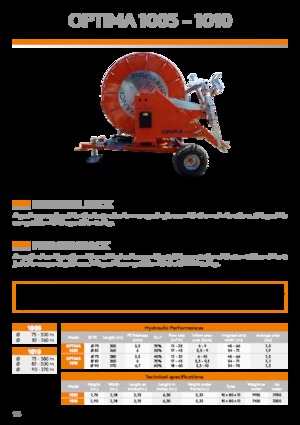 Hortum makaraları IRRIFRANCE Optima 1010 90/270