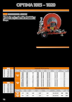 Hortum makaraları IRRIFRANCE Optima 1020 110/340