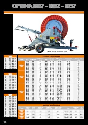 Hose reels IRRIFRANCE Optima 1027 110/420