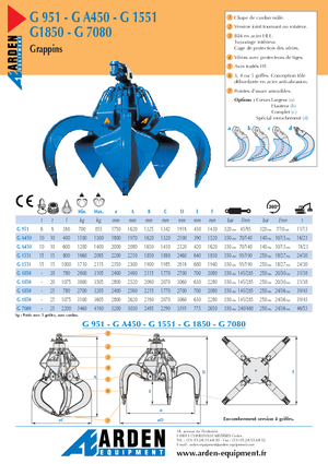 Hydr. clamshell buckets Arden GA 450