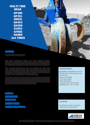 Hydr. clamshell buckets Arden GA550