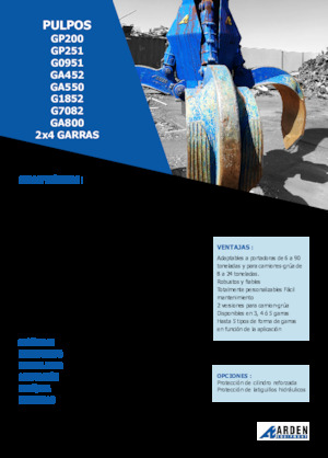 Hydr. clamshell buckets Arden GA550
