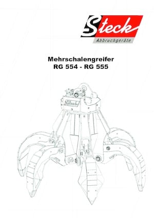 Hydr. clamshell buckets Steck RG 555 D