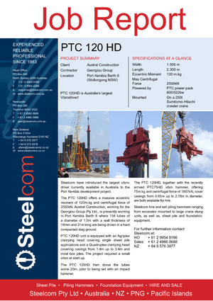 Vibro Hammers PTC 120 HD