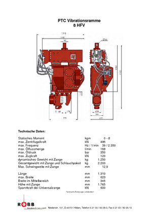 Vibro Hammers PTC 8 HFV