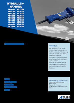 Hidrolik yontma çekiçleri Arden AB0102