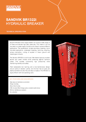 Hydraulic Breakers Sandvik BR1322i