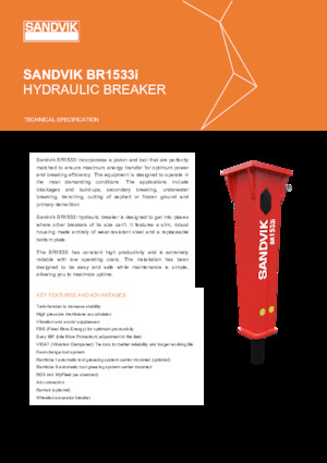 Hydraulic Breakers Sandvik BR1533i
