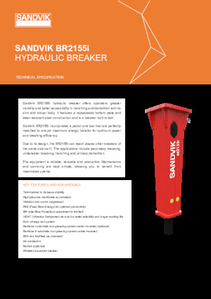 Hydraulic Breakers Sandvik BR2155i