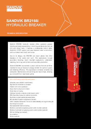 Hydraulic Breakers Sandvik BR2166i