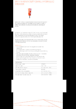 Hydraulic Breakers Sandvik BR777i