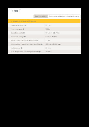 Hidrolik yontma çekiçleri Epiroc EC 80 T