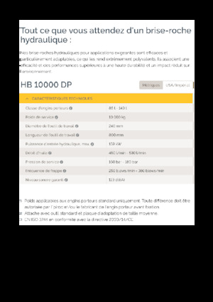 Hydraulic Breakers Epiroc HB 10000 DP