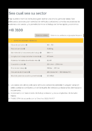 Hydraulic Breakers Epiroc HB 3100