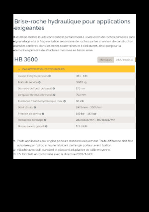 Hydraulic Breakers Epiroc HB 3600