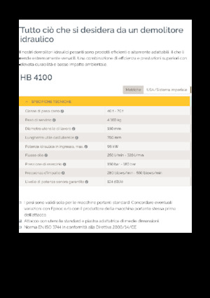 Hydraulic Breakers Epiroc HB 4100