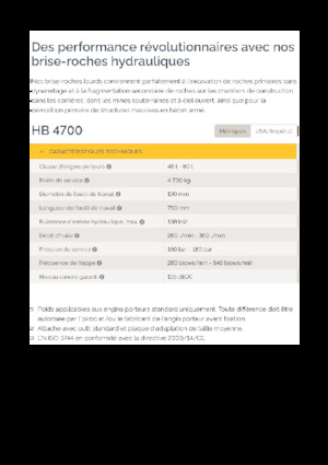 Hydraulic Breakers Epiroc HB 4700