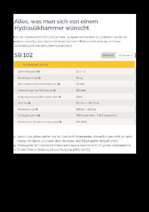 Hydraulic Breakers Epiroc SB 102