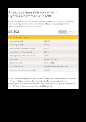 Hydraulic Breakers Epiroc SB 302