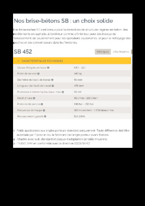 Hydraulic Breakers Epiroc SB 452