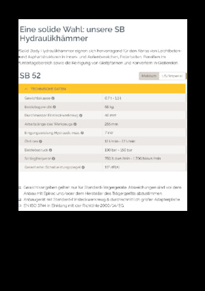 Hydraulic Breakers Epiroc SB 52