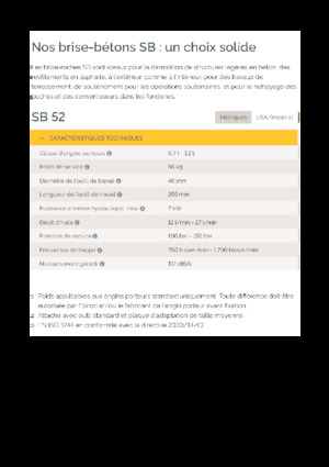Hydraulic Breakers Epiroc SB 52