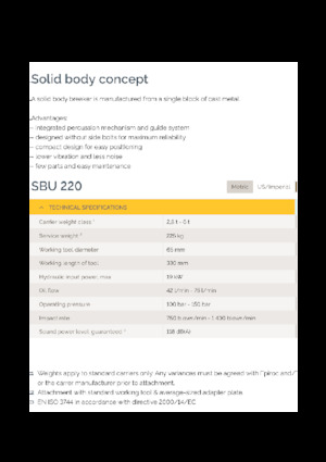 Hydraulic Breakers Epiroc SBU 220