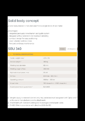 Hydraulic Breakers Epiroc SBU 340