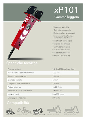 Hidrolik yontma çekiçleri Promove xP 101