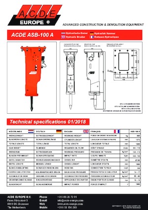 Hydraulic Breakers ACDE ASB100A