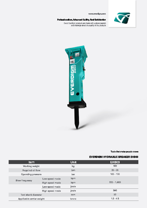 Hydraulic Breakers Everdigm EHB03