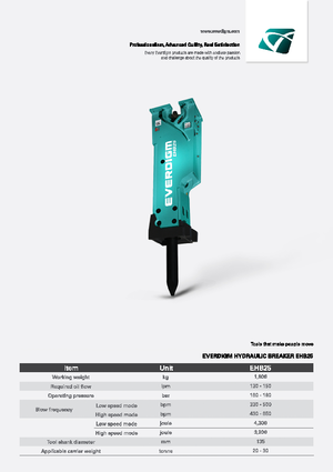 Hydraulic Breakers Everdigm EHB25