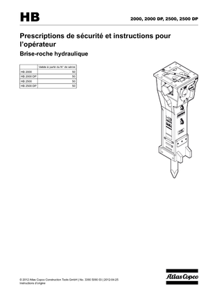 Hydraulic Breakers Atlas Copco HB 2000