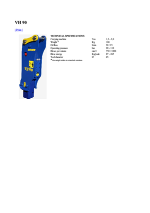 Hydraulic Breakers Vistarini VH 90
