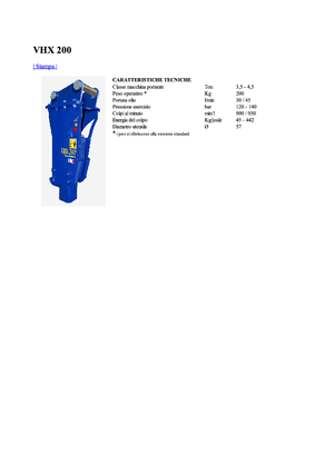 Hydraulic Breakers Vistarini VHX 200