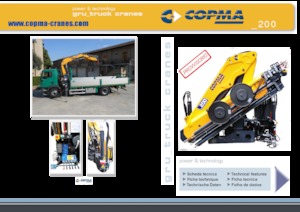 Hydraulic loading cranes COPMA 2000 200.5