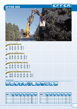 Hydraulic loading cranes Effer 305.11 3S