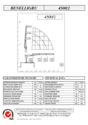 Hidrolik Vinçler Benelligru 4500/2