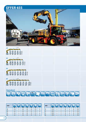 Hydraulic loading cranes Effer 655 3S