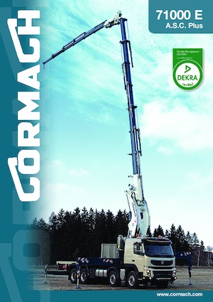 Hydraulic loading cranes Cormach 71000 E9F134 A.S.C. Plus