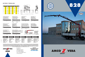 Hydraulic loading cranes Amco Veba 828-4 S Jib 3