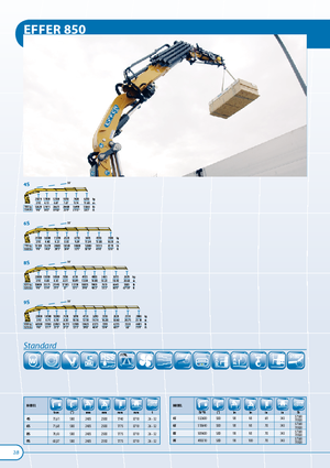 Hydraulic loading cranes Effer 850 8S